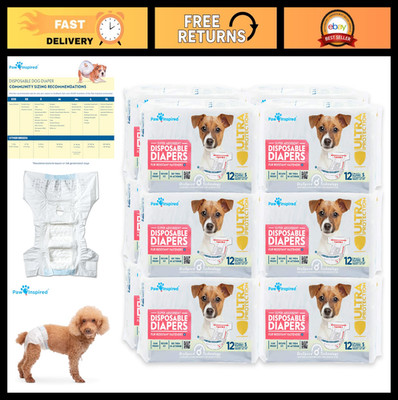 Disposable Dog Diapers for Female Dogs | Ultra Protection for Heat & Incontinenc