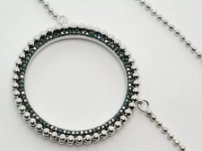 Links of London Blue Diamond Effervescence Necklace, Large HALO, sterling silver
