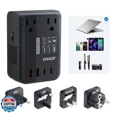 DOACE 220V to 110V Converter 350W Voltage Converter US to Europe for Hair Str