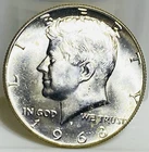 1968 D Kennedy Half Dollar  - 40% SILVER - CHOICE BU !  Cheap Shipping Too!
