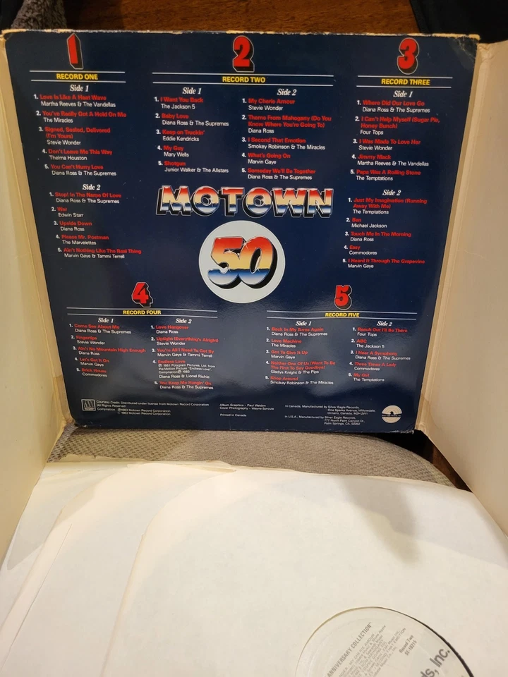 Motown Anniversary Collection 5LP Box Silver Eagle SE-10215 1983 EX/VG+ - Image 3 of 4