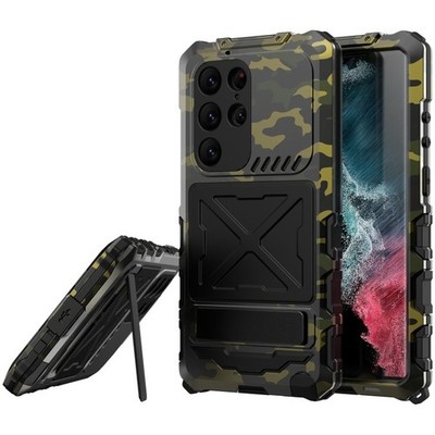 For Samsung Galaxy S23 Ultra 5G R-JUST 360° Armor Outdoor Metall Schutzhülle