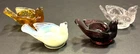 VTG Degenhart/Boyd Bird & Berry SALT CELLARS. Amethyst, Milk Glass, Clear, Amber
