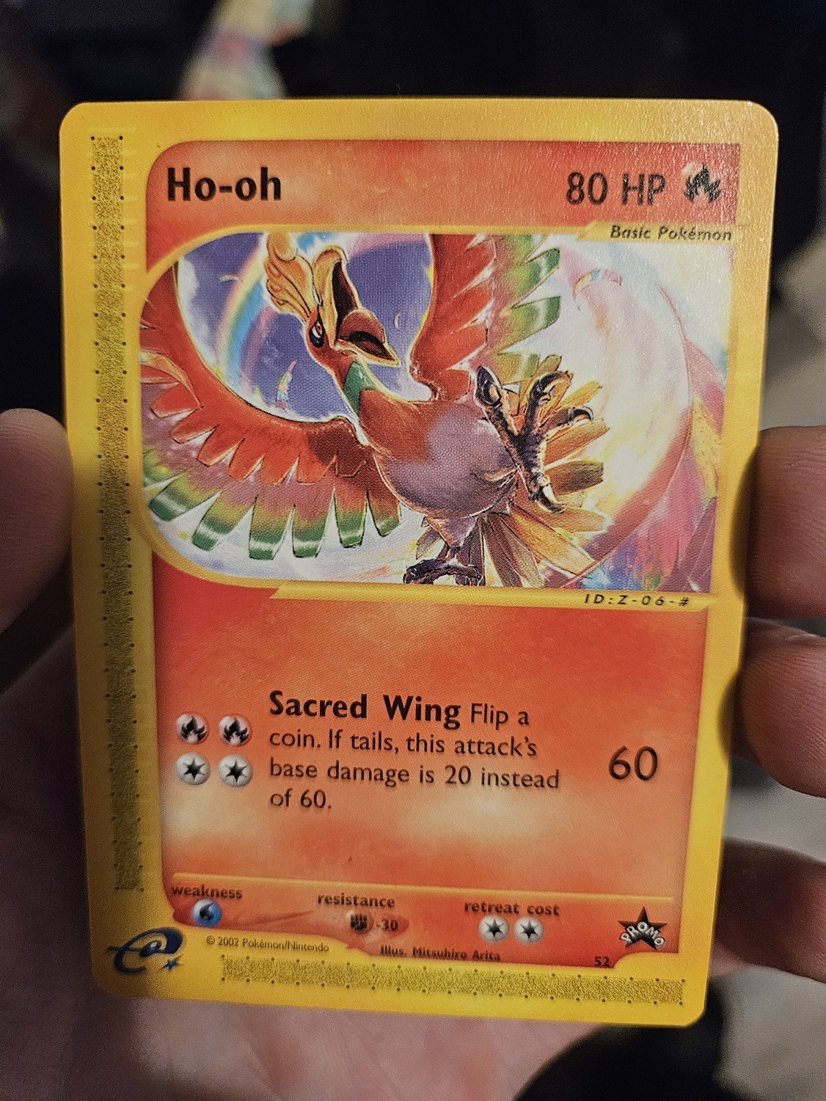 Ho-oh 52/53 Wotc Promo Regular Pokémon Ereader Black Star NM NO STAMP RARE-image