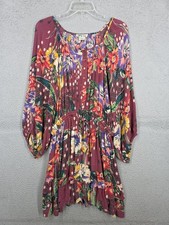 Gypsy Love Dress Women XL Floral Tiered Boho Summer Flowy Sundress Tie Waist