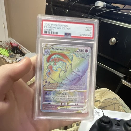 Pokemon 2022 Pokemon GO Mewtwo VSTAR 079/078 Secret Rare Holo PSA 9