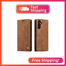 QLTYPRI Case for Samsung Galaxy S25 Plus, Vintage PU Leather Wallet Case Card Sl