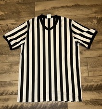 Dicks Sporting Goods Referee Shirt Striped Short Sleeve Sports Costume Men’s XL