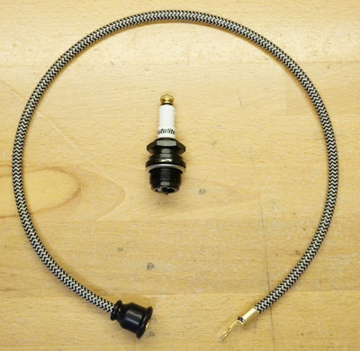 IHC McCORMICK DEERING LB 3HP - 5HP Stationary Engine Spark Plug Wire & Thumb Nut