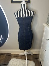 cinq a sept denim strapless zip up dress Size 6