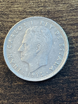 1975 Spain 25 Ptas Actual Coin TB681*