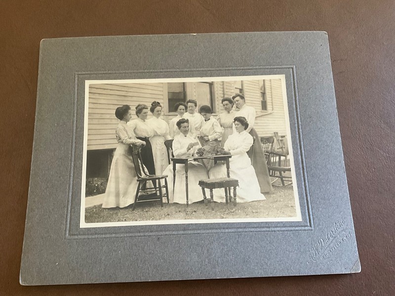 Vintage 1910 Women's Card Club Photograph - Playing Cards-Wrightstown Wisconsin