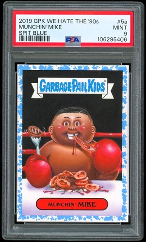 2019 Garbage Pail Kids We Hate 90s 5a Munchin' Mike Tyson Ears BLUE /99 PSA 9