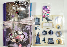 Handmade Junk Journal  "Witchy" Dream Catcher Purple