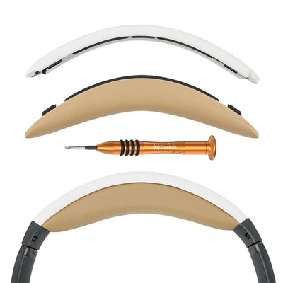 Geekria Headband Pad for Bose SoundLink AE2, QC Headphones (White+Brown)