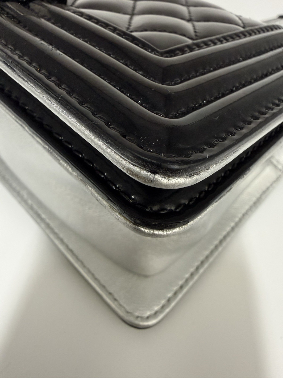 Chanel Plexiglass Pattern Two Tone Boy Bag - image 13