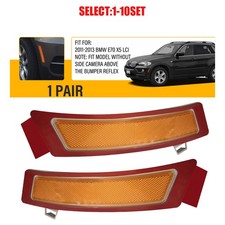 63147274433 Amber Front Bumper Reflectors For BMW E70 X5 LCI 2011-2013 US 2-20x