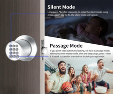 Smart Door Lock Digital Door Knob Electronic Lock Anti-Slip Handle Spare Keys AU — image 5