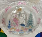 VTG Round Hand Painted Christmas Platter 13" Pre-owned — photo 8