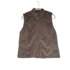 Fever Vest Womens Size Small Reversible Faux Fur And Quilted Sleeveles Brown Nwt
