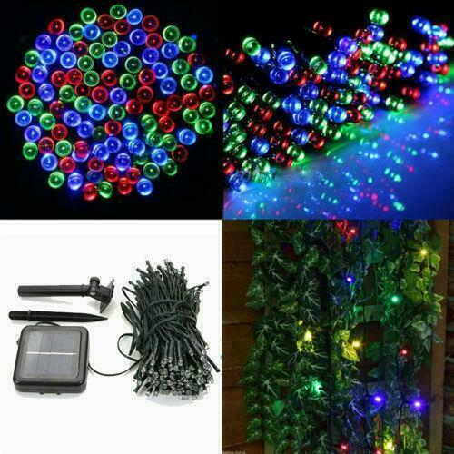 100 LED String Solar Light Outdoor Garden Xmas Party Fairy Tree Decor Lamp 40FT