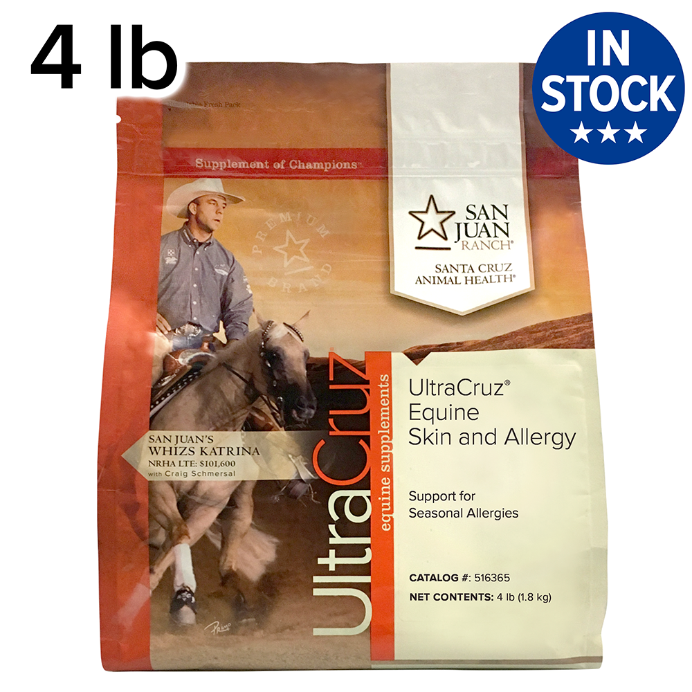 UltraCruz Equine Skin and Allergy Supplement for Horses, 4 lb, Pellet