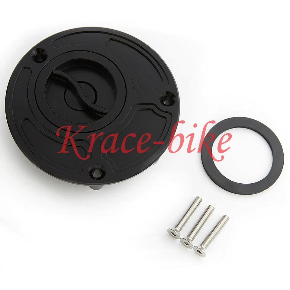 For Ninja ZX10R 2004-2005 ZX6R 2003-2006 Keyless Fuel Gas Cap Tank Oil Cover CNC - Image 4 of 4