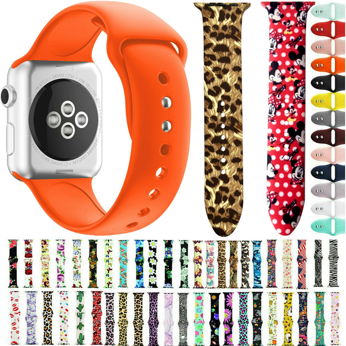 For Apple Watch Series 42/44/41/45mm Silicone Sports