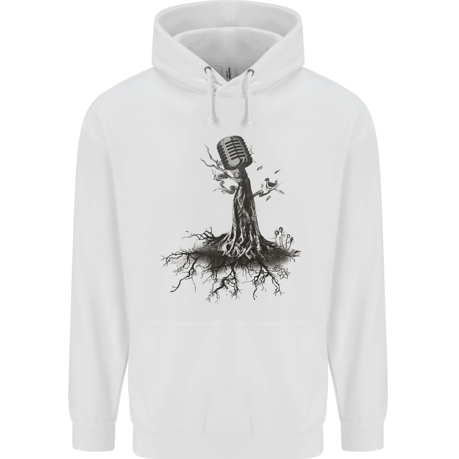 Microphone Tree Music Singing Singer Mens 80% Cotton Hoodie-image