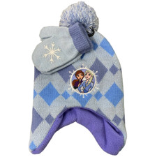 BERKSHIRE Toddler Girls Disney Frozen Cold Weather Hat and Gloves, 2 Piece Set