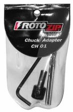Roto Zip 1 8 to 1 4 Chuck Adapter Kit with Hex Key and 2 Rotary Bits