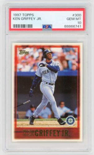 KEN GRIFFEY JR. 1997 TOPPS #300 PSA 10 SEATTLE MARINERS - Picture 1 of 2