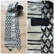 NECKTIE MEN'S VINTAGE MILANO SILK 100 GEOMETRIC PLAIN 57.5" Long x 3.7" Wide