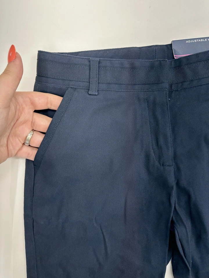 Pantalones Cortos Uniforme Escolar Nautica Niñas Talla 10 Ajustables Ajustados Bermudas Azul Nuevo con Etiquetas Foto 2 de 4