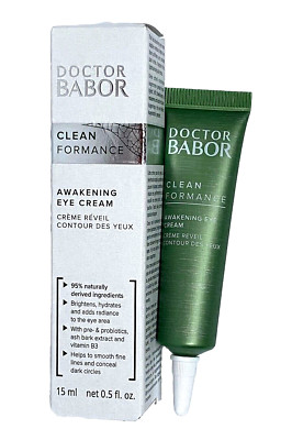Doctor Babor: Clean Formance Awakening Eye Cream 0.5 fl oz NIB Pre & Pro-Biotics