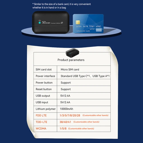 4G LTE Mobile Router 10000mAh Portable Power Bank WiFi for Outdoor Trip Internet - Picture 11 of 14