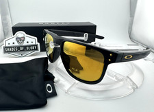 OAKLEY HOLBROOK R MATTE BLACK PRIZM 24K IRIDIUM GOLD MIRROR SUNGLASSES OO9377-05