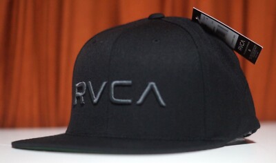 New Rvca Black/Charcoal MID FIT Mens Snapback Hat RHTRVC-55