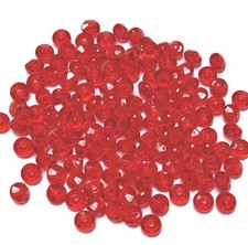 Light Ruby 6mm Rondelle faceted spacer beads 1000pc made in USA
