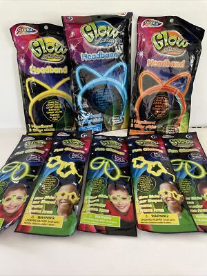 Grafix Glow In The Dark Headband & Glasses Asst Color Glow Sticks Halloween