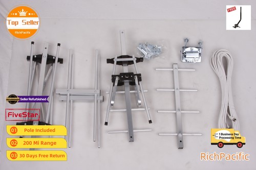250 Mile Yagi Digital HDTV Antenna Outdoor for 4K Free Local Channels