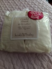 Koala Baby Set/2 Cradle Not Crib  Sheets-100 Cotton-Cream Color-MIOP