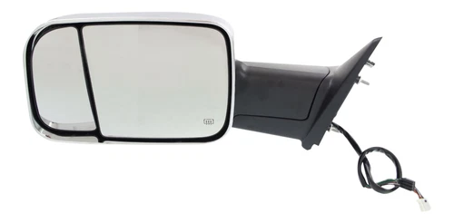 Fits 13-18 RAM Pickup With Towing Package Power Tow Mirror Textured Black LH