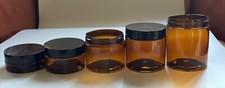 Amber Aromatherapy Jars, Empty Plastic Jar, 50ml Amber Jar Ideal For Creams