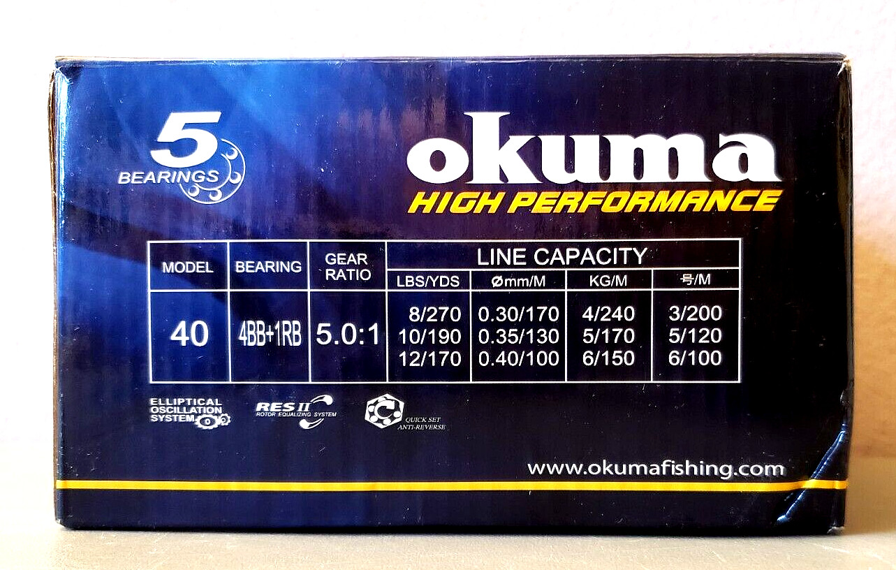 OKUMA IGNITE iT-40 -- ULTRALITE SPINNING REEL -- 5 BALL BEARINGS