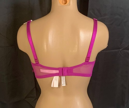 Victoria's Secret Sexy Tee Lightly Lined Demi Bra Lace 34DDD Outrageous Pink NWT - Picture 2 of 7