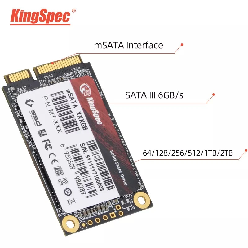 KingSpec mSATA SSD Solid State Drive - Image 2 of 4