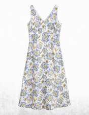 Womens Seasalt Cotton Sleeveless Sky Dress in Beyond Lino Chalk