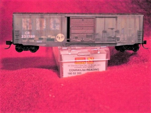 Coche de caja MTL 180 52 300 CONRAIL 50' (10' puerta sin/RW) desgastado #231789 'NUEVO'N-SCALE | Zustand: New