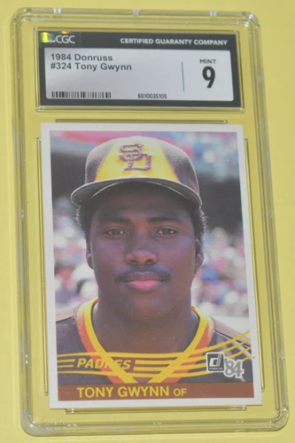 1984 Donruss #324 Tony Gwynn - San Diego Padres - HOF - Centered - CGC 9 Mint